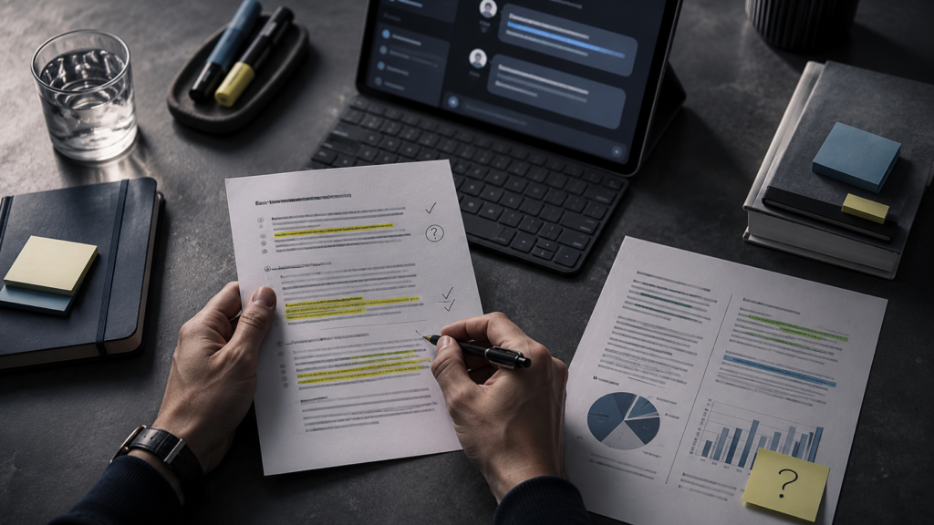 espaço de trabalho focado e organizado