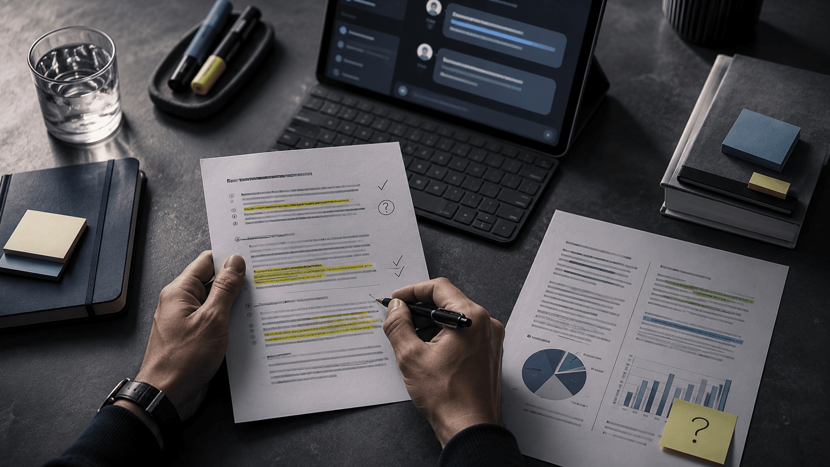 espaço de trabalho focado e organizado