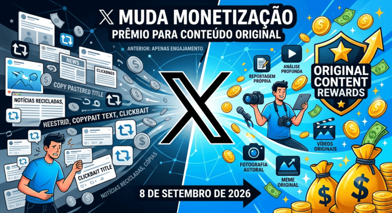 X muda monetização e passa a premiar conteúdo original