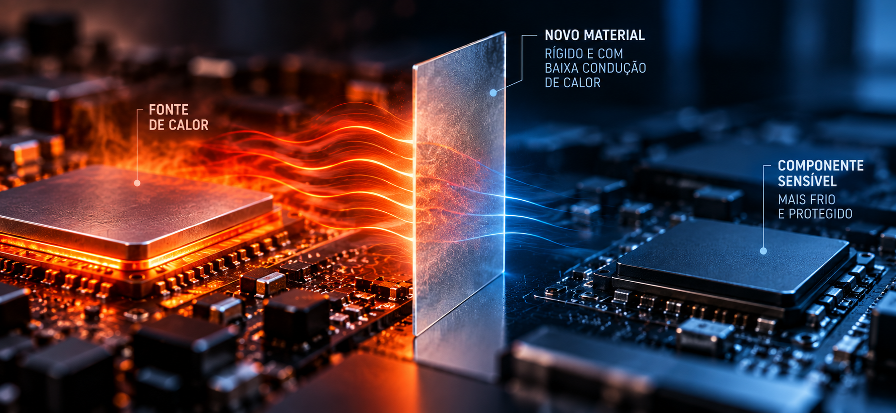 A tecnologia está ficando mais poderosa — e o calor virou parte do problema novo material isolamento termico tecnologia