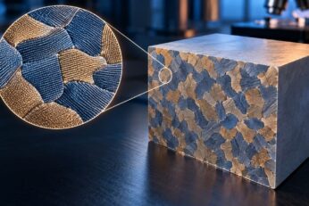 Representação de cerâmica densa com heterointerfaces nanométricas distribuídas no interior