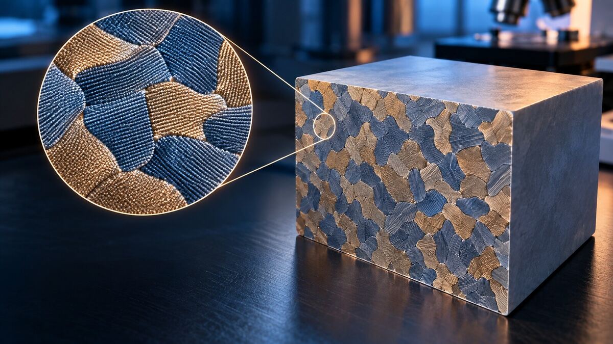 Cerâmica cria interfaces dentro do próprio material Representação de cerâmica densa com heterointerfaces nanométricas distribuídas no interior